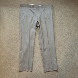 Brooks Brothers 1818 Slim Pants Men's 35x30 (27) REDA 1865 Italian Wool Beige